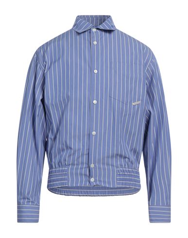 Shop Ader Error Man Shirt Azure Size M Cotton In Blue