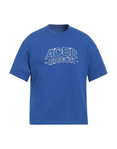 Shop Ader Error Man T-shirt Blue Size Xl Cotton, Polyester, Elastane