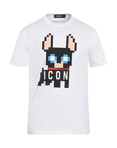 Dsquared2 Icon Pixel-print T-shirt In White