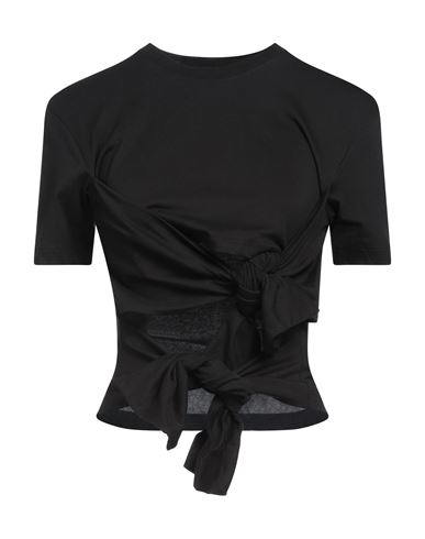 Shop Msgm Woman T-shirt Black Size S Cotton