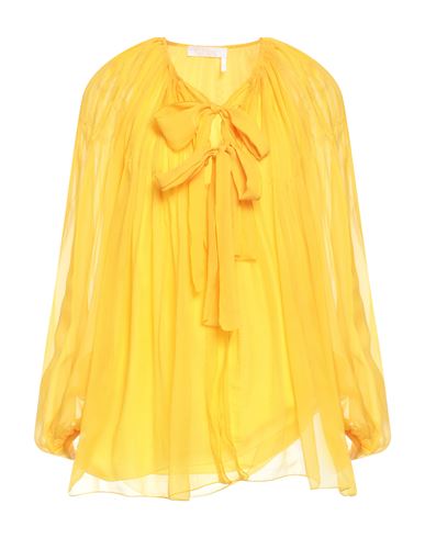 CHLOÉ CHLOÉ WOMAN TOP YELLOW SIZE 6 SILK 