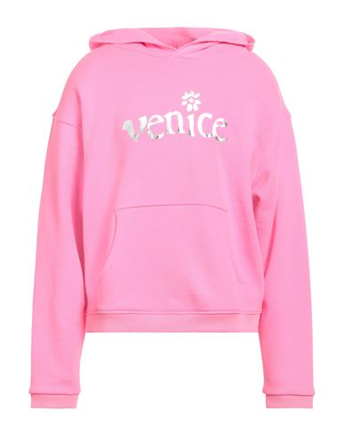 Shop Erl Man Sweatshirt Fuchsia Size L Cotton In Pink