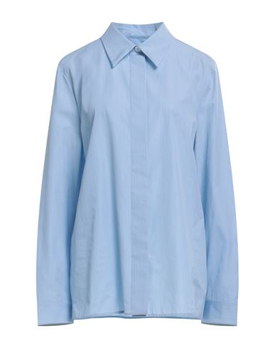 Shop Jil Sander Woman Shirt Light Blue Size 6 Cotton