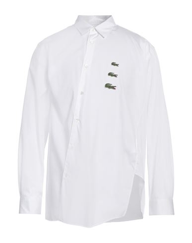 Shop Lacoste X Comme Des Garçons Shirt Man Shirt White Size Xl Cotton