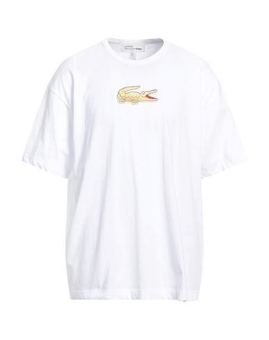 Shop Lacoste X Comme Des Garçons Shirt Man T-shirt White Size S Cotton