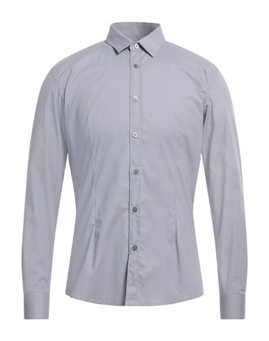 Grey Daniele Alessandrini Man Shirt Grey Size 15 ¾ Cotton, Elastane In Gray