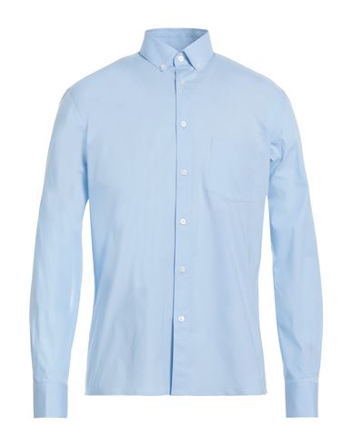 Shop Daniele Alessandrini Homme Man Shirt Sky Blue Size 15 ¾ Cotton, Elastane