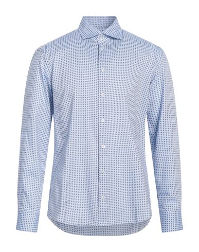 Bastoncino Man Shirt Sky Blue Size 17 Cotton