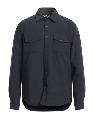 ASPESI ASPESI MAN SHIRT MIDNIGHT BLUE SIZE XXL POLYESTER, VIRGIN WOOL, ELASTANE 