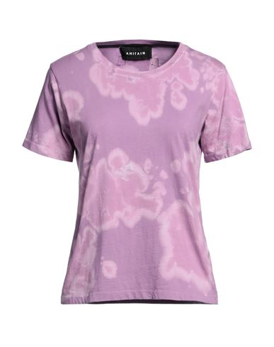 Shop Ahirain Woman T-shirt Light Purple Size S Cotton
