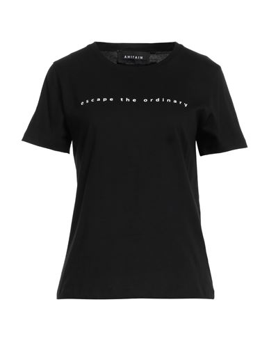 Ahirain Woman T-shirt Black Size Xl Cotton