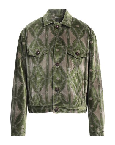 Shop Etro Man Jacket Green Size L Viscose, Cotton, Polyamide