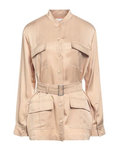 Burberry Woman Shirt Sand Size 6 Silk In Neutral