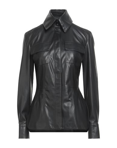 Shop Karl Lagerfeld Woman Shirt Black Size 4 Polyester