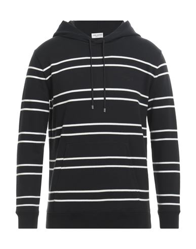 Shop Saint Laurent Man Sweatshirt Black Size Xl Cotton