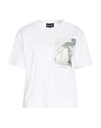 Emporio Armani Woman T-shirt Off White Size 6 Cotton