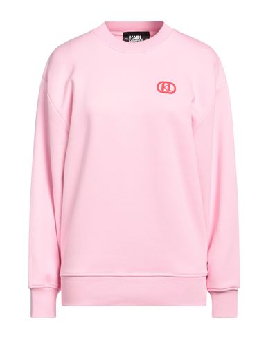 Shop Karl Lagerfeld Woman Sweatshirt Pink Size S Organic Cotton, Polyester