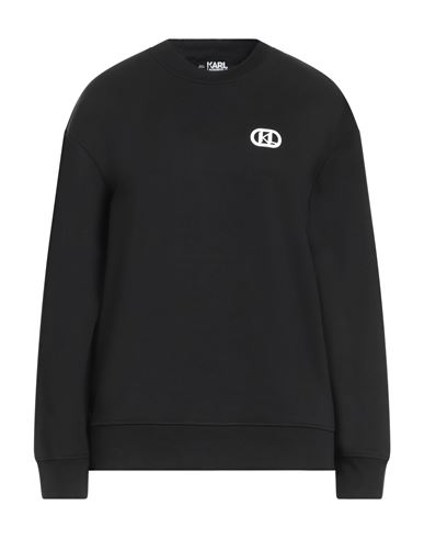 Shop Karl Lagerfeld Woman Sweatshirt Black Size S Organic Cotton, Polyester