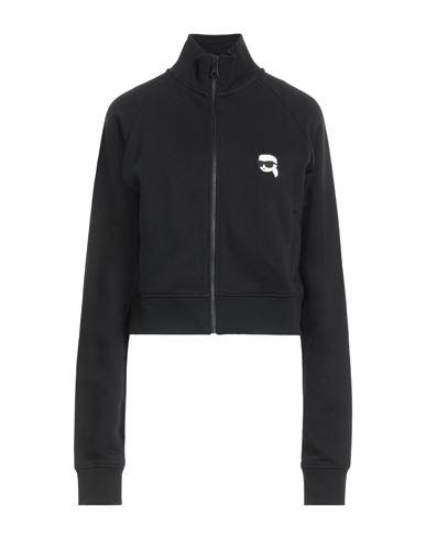 Shop Karl Lagerfeld Woman Sweatshirt Black Size S Organic Cotton, Polyester