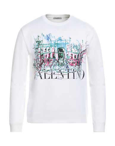 Shop Valentino Garavani Man Sweatshirt White Size Xs Cotton, Elastane
