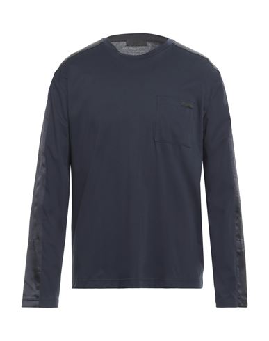 Shop Prada Man T-shirt Midnight Blue Size 3xl Cotton, Viscose