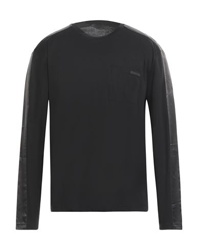 Shop Prada Man T-shirt Black Size 3xl Cotton, Viscose