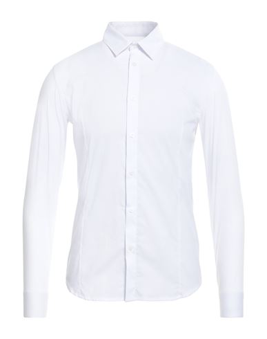 Shop Grey Daniele Alessandrini Man Shirt White Size 15 ¾ Cotton, Polyamide, Elastane