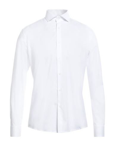 Grey Daniele Alessandrini Man Shirt White Size 15 ¾ Cotton, Elastane