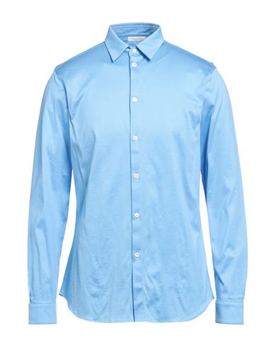 Paolo Pecora Man Shirt Sky Blue Size 17 Cotton