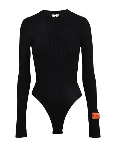 Heron Preston Woman Bodysuit Black Size L Viscose, Polyester
