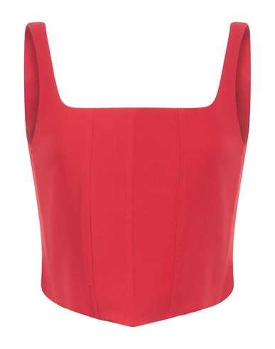 Queguapa Woman Top Red Size S Polyester, Elastane