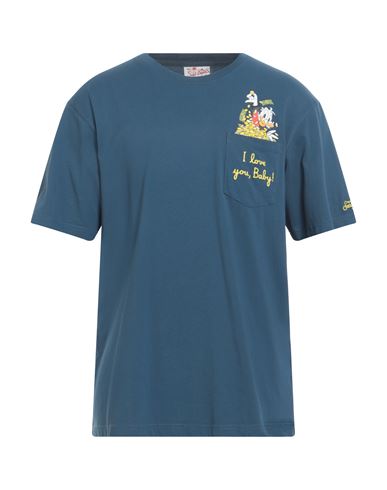 Mc2 Saint Barth Man T-shirt Navy Blue Size Xxl Cotton