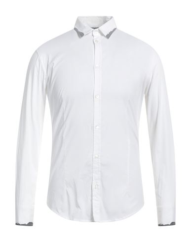 Daniele Alessandrini Homme Man Shirt White Size M Cotton, Elastane