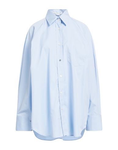Shop Stella Mccartney Woman Shirt Light Blue Size 6-8 Cotton