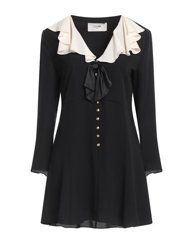 Celine Woman Mini Dress Black Size 4 Silk
