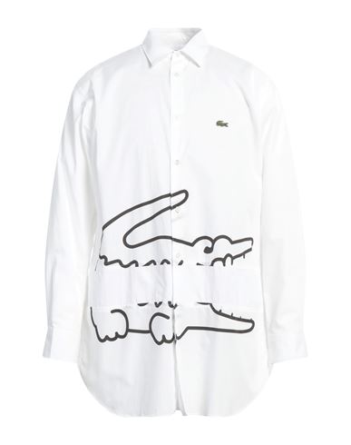 Shop Lacoste X Comme Des Garçons Shirt Man Shirt White Size L Cotton