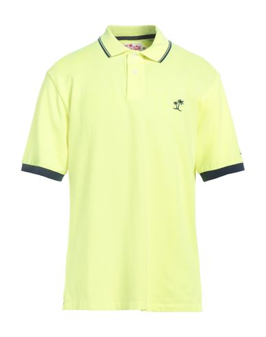 Mc2 Saint Barth Man Polo Shirt Acid Green Size S Cotton