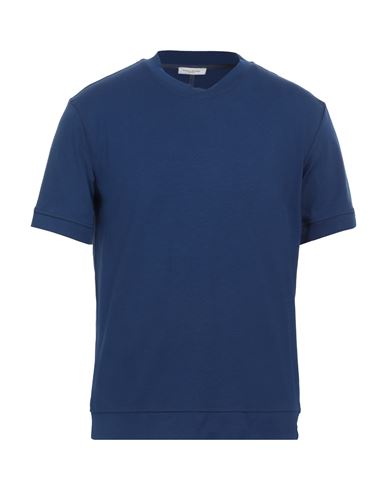 Shop Paolo Pecora Man T-shirt Midnight Blue Size Xl Cotton, Elastane