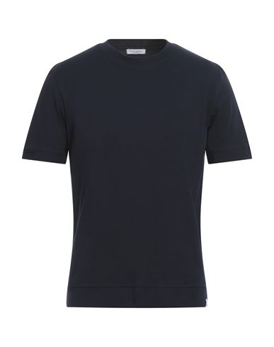 Paolo Pecora Man T-shirt Navy Blue Size Xl Cotton, Elastane