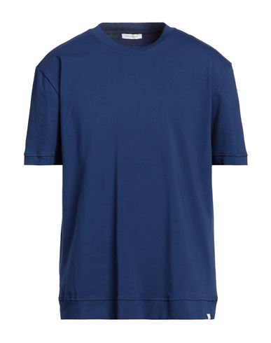 Shop Paolo Pecora Man T-shirt Blue Size Xxl Cotton, Elastane