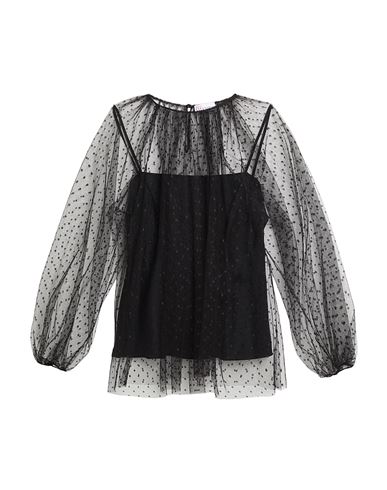 Shop Red Valentino Woman Top Black Size 8 Polyester