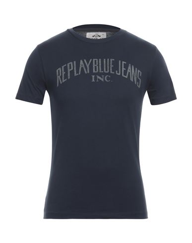 Replay Man T-shirt Midnight Blue Size S Cotton