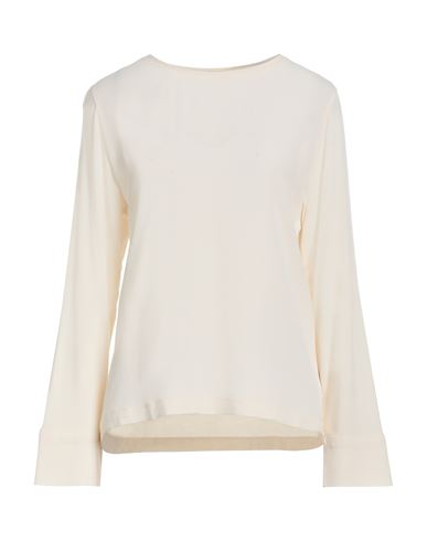 Shop 19.70 Nineteen Seventy Woman T-shirt Ivory Size M Acetate, Silk, Viscose, Elastane In White