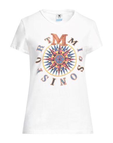 Shop M Missoni Woman T-shirt White Size Xs Cotton