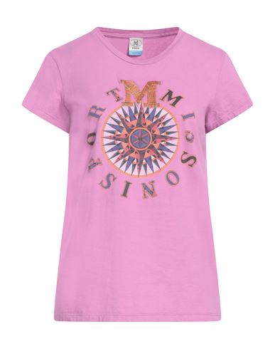 Shop M Missoni Woman T-shirt Light Purple Size Xs Cotton