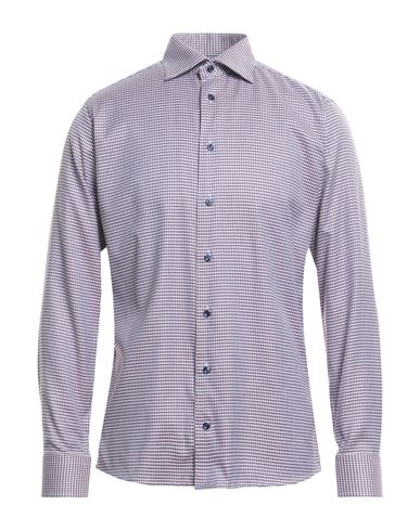Eton Man Shirt Burgundy Size 17 ½ Cotton In Purple