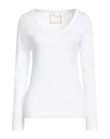 Jeanerica Woman T-shirt White Size Xs Cotton, Elastane