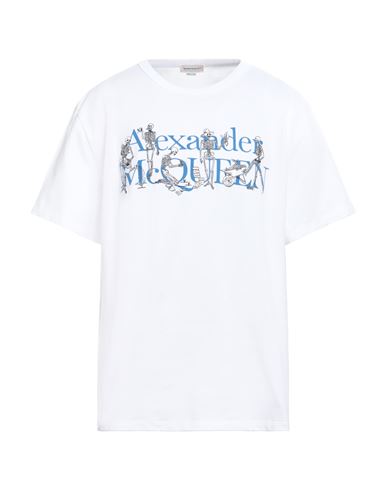 Alexander Mcqueen Man T-shirt White Size Xl Cotton, Viscose, Polyester