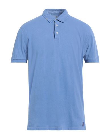 Shop Bob Man Polo Shirt Azure Size Xl Cotton, Elastane In Blue