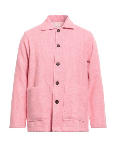 Universal Works Man Shirt Pink Size S Wool, Cotton